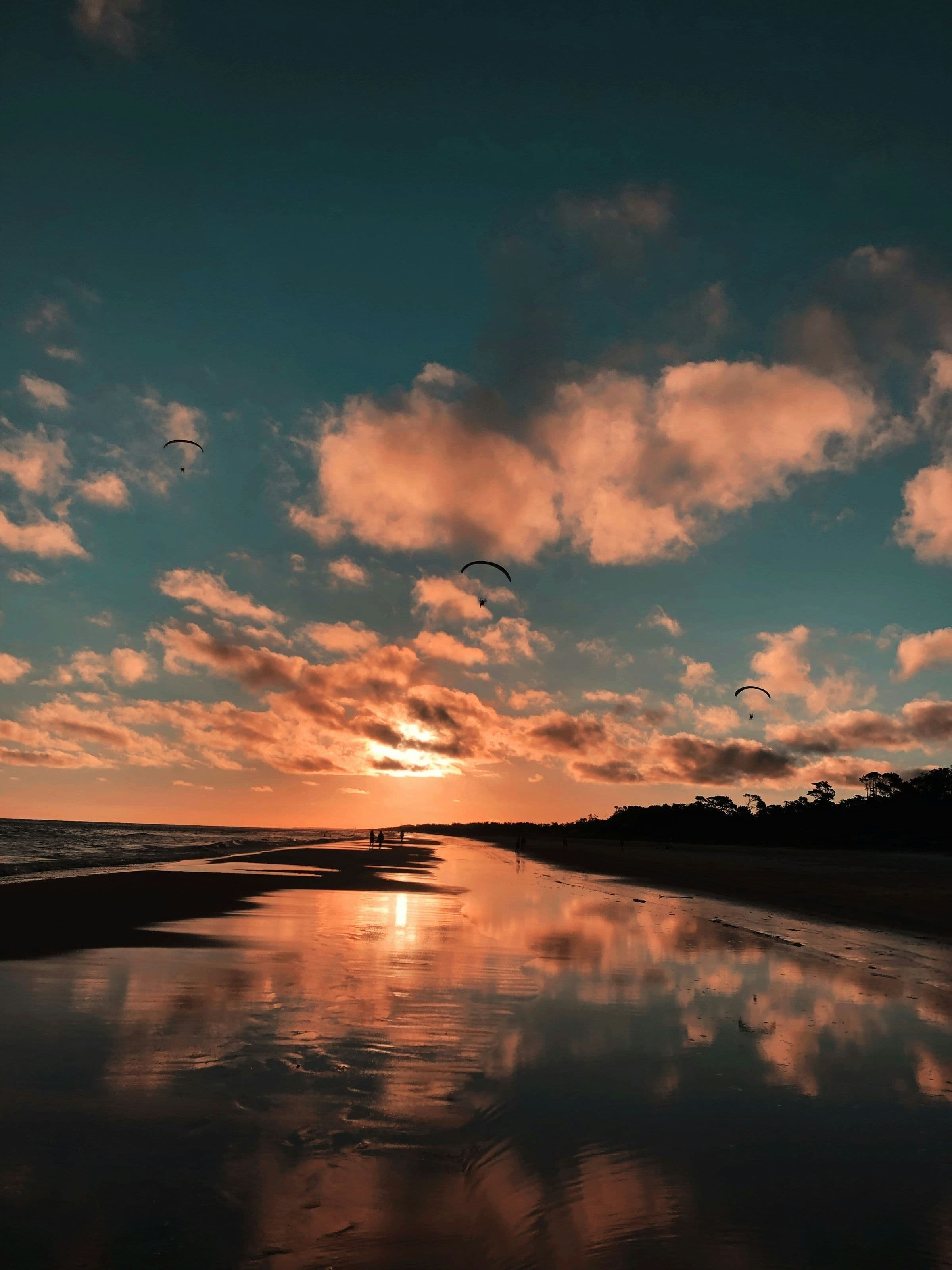 Atardecer en la costa uruguaya